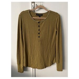 Venor Green Henley Long Sleeve Size Small